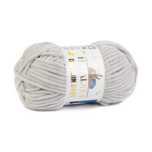 100g włóczka poliester Himalaya Dolphin Baby popiel 357
