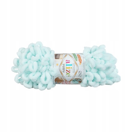 włóczka do przerabiania na palcach Alize Puffy jasnoturkusowa 15