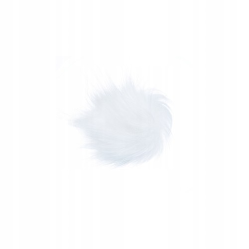 pompon do czapki 8cm futerko biały