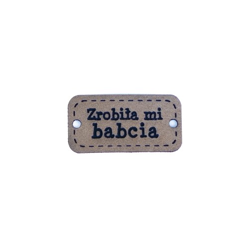 metka zrobiła mi babcia ekoskóra beżowa