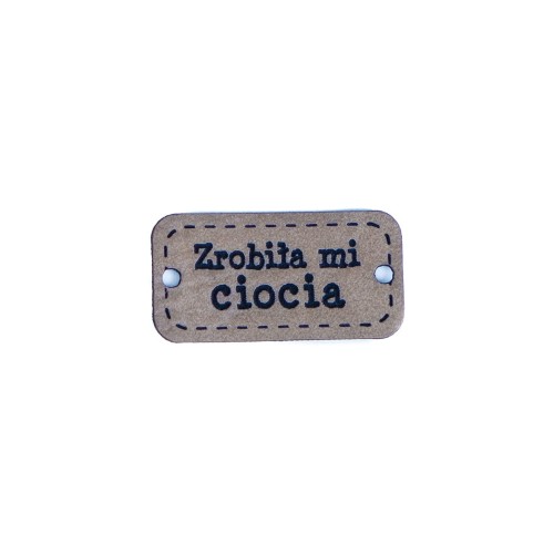 metka zrobiła mi ciocia ekoskóra beżowa