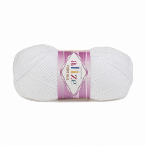 włóczka Alize Cotton Gold biała 55