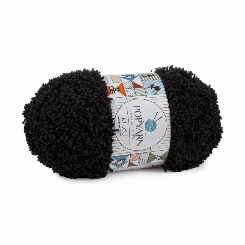 włóczka poliester POPYARN Kuzu czarny B13