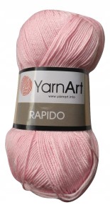100g włóczka 100% mikrofibra Rapido różowa 687
