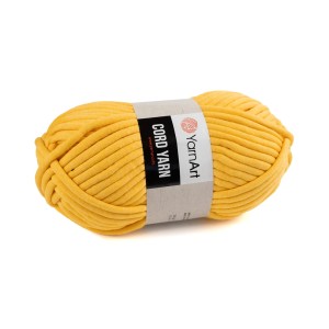 250g sznurek bawełniany z rdzeniem YarnArt CORD żółty 764