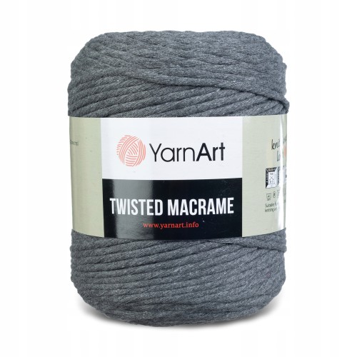 500g sznurek Twisted Macrame ciemnoszary 758