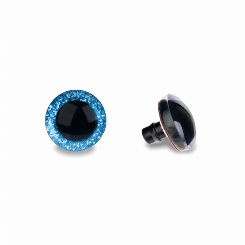 oczy do maskotek brokatowe 24mm niebieskie