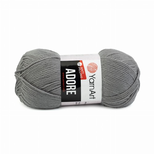 włóczka akryl antypilling Adore szary 347