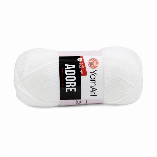 włóczka akryl antypilling Adore biały 330