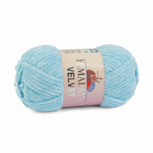 pluszowa włóczka Himalaya Velvet 06 jasnoniebieska