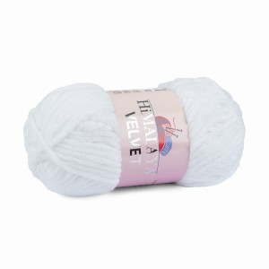 100g włóczka Himalaya Velvet 01 biała