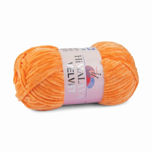 pluszowa włóczka Himalaya Velvet 16 pomarańczowa