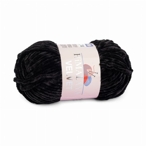 pluszowa włóczka Himalaya Velvet 11 czarna