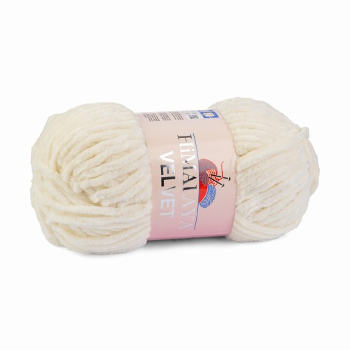 pluszowa włóczka Himalaya Velvet 08 kremowa