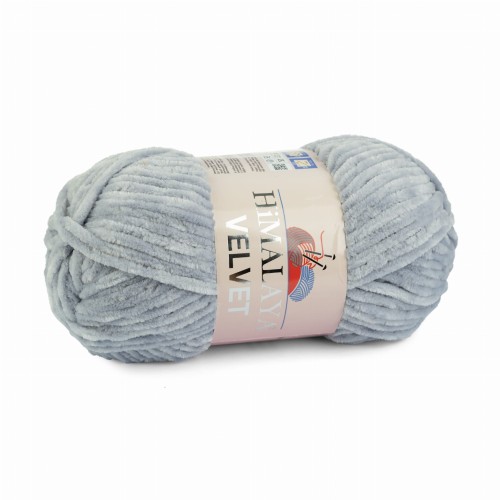 pluszowa włóczka Himalaya Velvet 51 jasnoszara