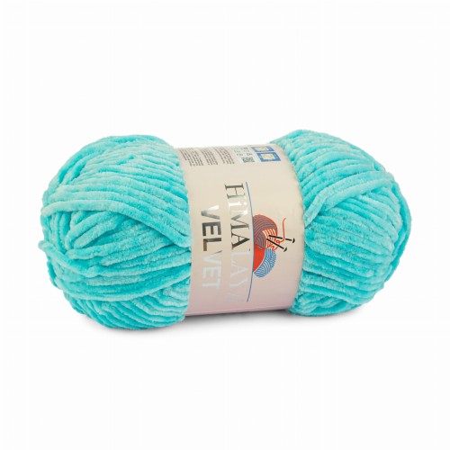 pluszowa włóczka Himalaya Velvet 35 turkusowa