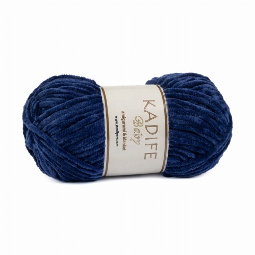 100g włóczka pluszowa Kadife Baby granatowa 021