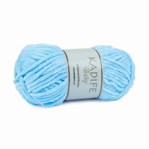 100g włóczka pluszowa Kadife Baby niebieska 005