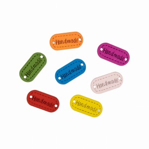 5szt metki Handmade 23x11mm kolorowe, mix