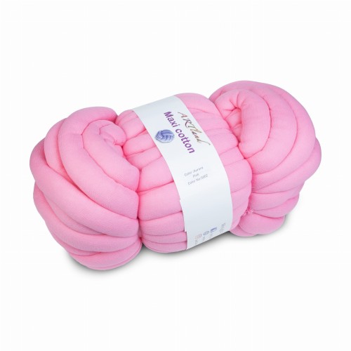 gruba włóczka Artland Maxi Cotton różowa tube yarn