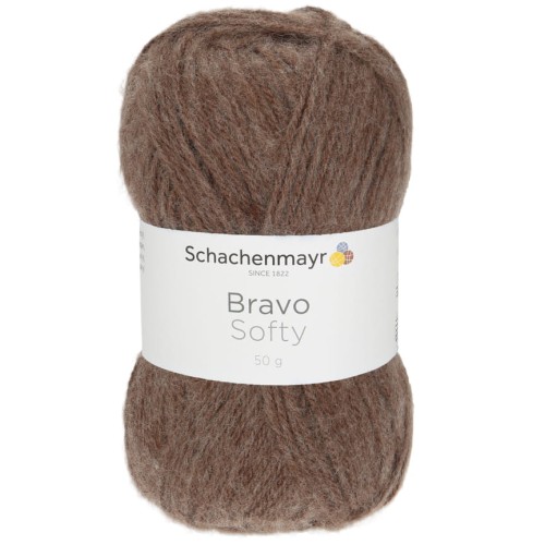 włóczka akryl Bravo Softy brązowa 197
