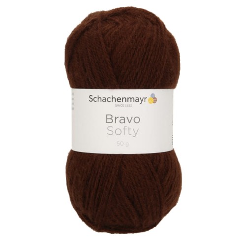 włóczka akryl Bravo Softy ciemny brąz 281