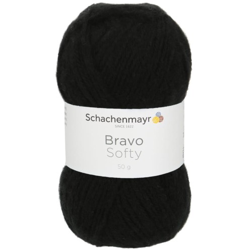 włóczka akryl Bravo Softy czarna 226