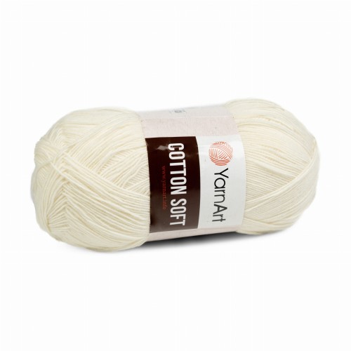 włóczka bawełna akryl YarnArt Cotton Soft 03 kremowy