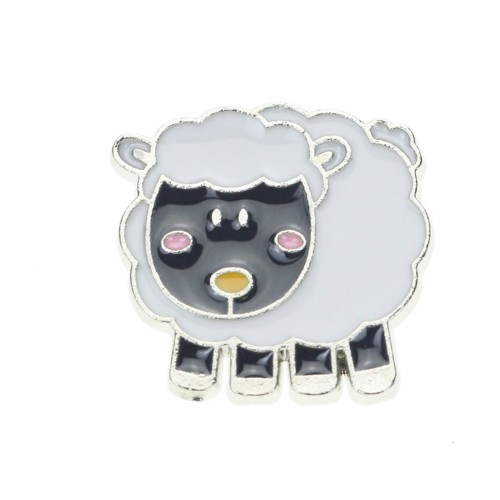 przypinka metalowa broszka pin owieczka