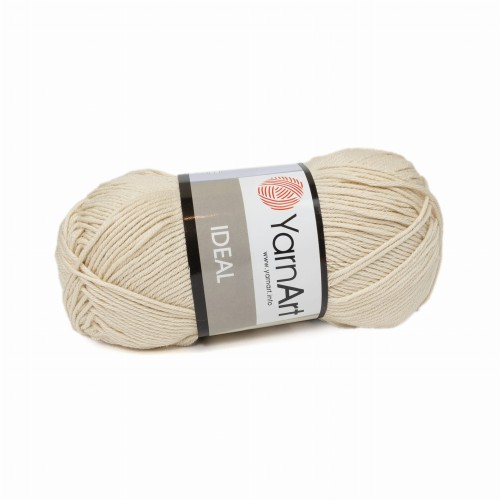 50g włóczka 100% bawełna Ideal jasny beż 223