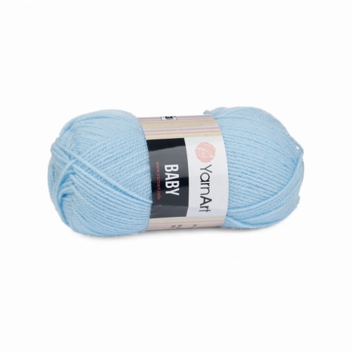 50g włóczka akryl YarnArt Baby błękitna 215