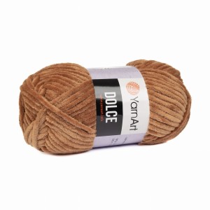 100g włóczka poliester YarnArt Dolce brąz 765