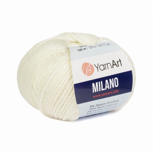 Włóczka z wełną i alpaką Milano kremowa 852
