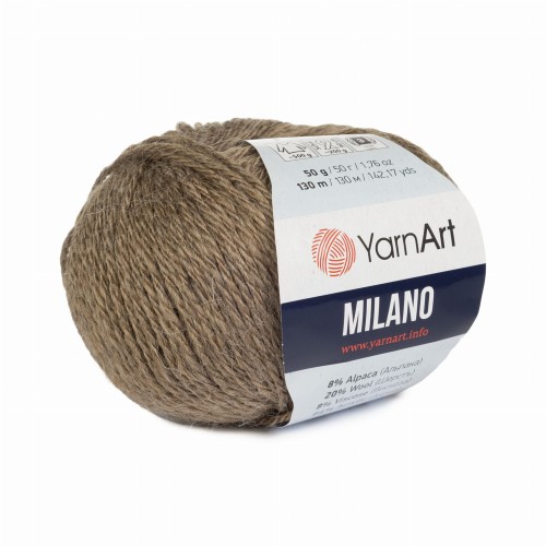 Włóczka z wełną i alpaką Milano brązowa 855
