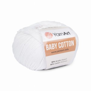 50g YarnArt Baby Cotton na amigurumi biała 400