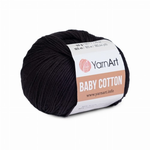 50g YarnArt Baby Cotton na amigurumi czarny 460