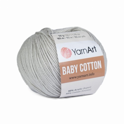 50g YarnArt Baby Cotton na amigurumi popielaty 451