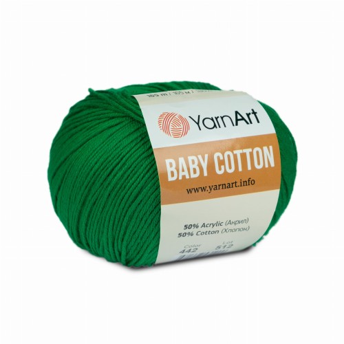 50g YarnArt Baby Cotton na amigurumi zielony 442