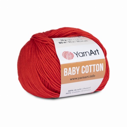 50g YarnArt Baby Cotton na amigurumi czerwony 426