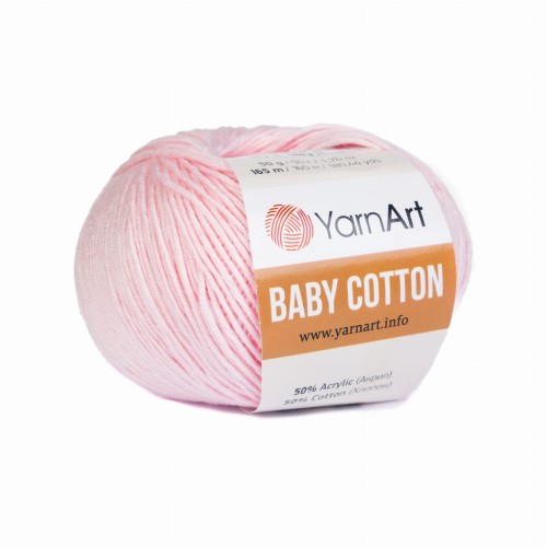 50g YarnArt Baby Cotton na amigurumi jasny róż 410