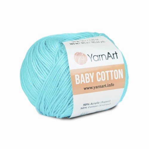 50g YarnArt Baby Cotton na amigurumi jasnoturkusowy 446