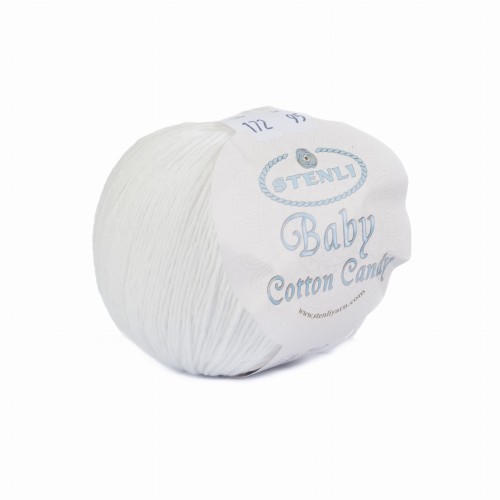 włóczka bawełna  Stenli Yarn Baby Cotton Candy biel 172
