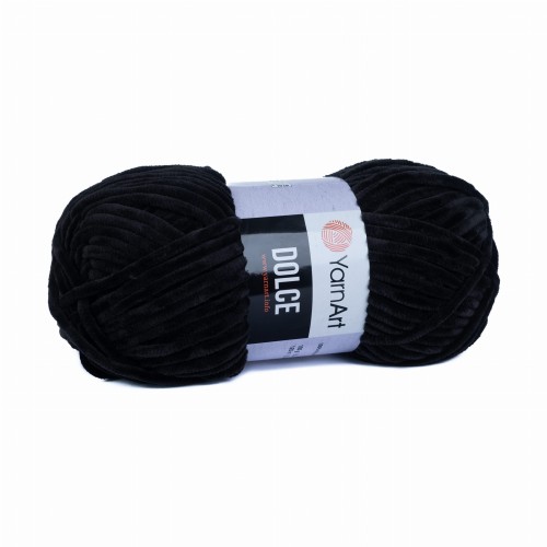 pluszowa włóczka YarnArt Dolce czarna 742