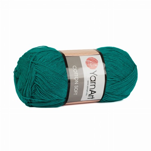 włóczka bawełna akryl Cotton Soft morski 63