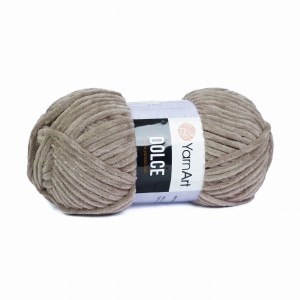 100g włóczka poliester YarnArt Dolce brązowy 754