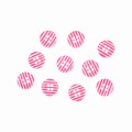 10szt. guziki plastikowe 13mm w paski różowe