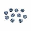 10szt. guziki plastikowe 13mm w paski czarno-białe