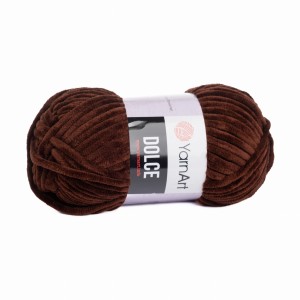 100g włóczka poliester YarnArt Dolce c. brąz 775