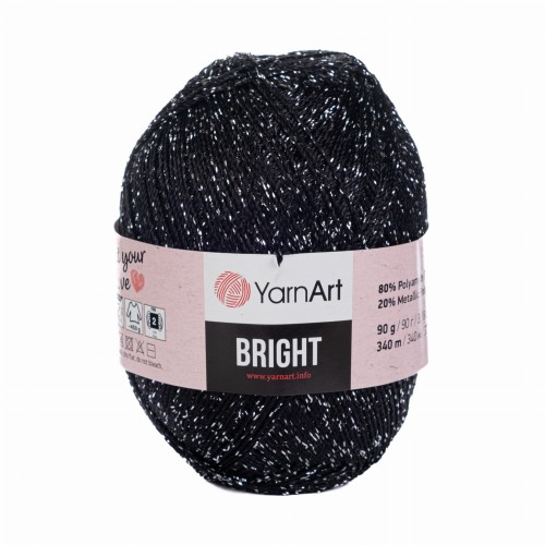 kordonek yarnart bright ze srebrną nitką 101