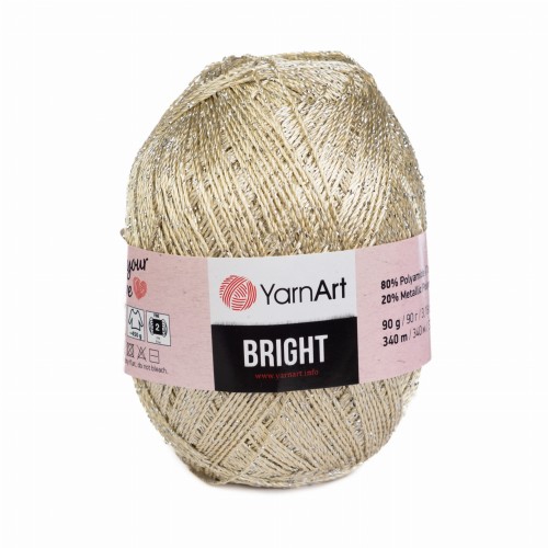 kordonek yarnart bright ze srebrną nitką 121